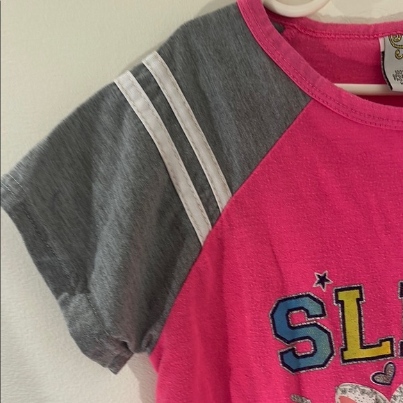 Pink and Gray Nightgown with Playful Design - Picture 4 of 5